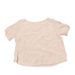 Wmns Benares Cream Slit Short Sleeve Crop Top Pit 2 Pit 17.5 Soft Flowy Casual